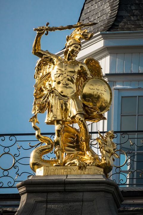 archangel-michael-golden-statue