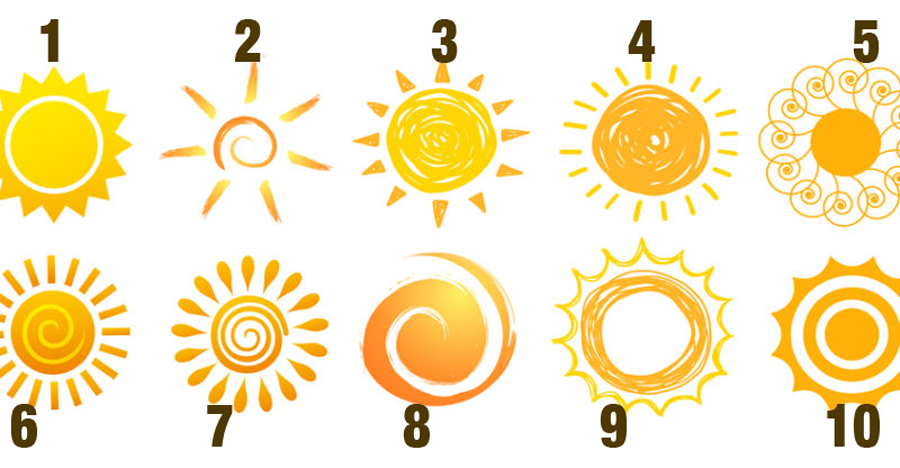 Pick A Sun As Your Emblem And See What It Says About You