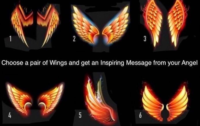 Select a pair of Wings and Receive an Inspiring Message from your Angel!