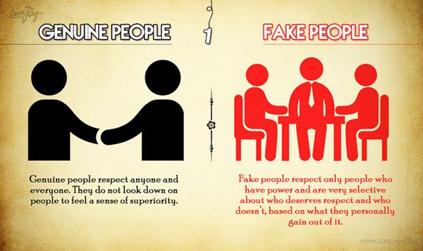 Here Are 8 Noticeable Differences Between Genuine And Fake People